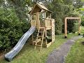 Houten speeltoestel met Douglas schommelb